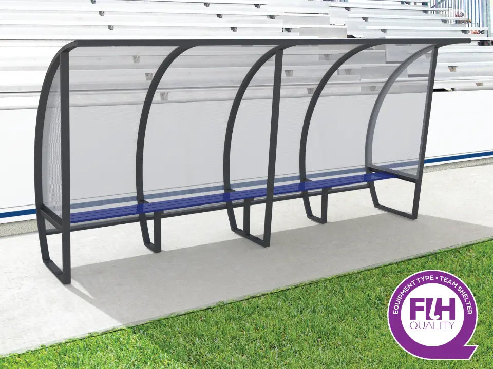 Abri de touche 8 joueurs 4 m en aluminium, hauteur 2 m, certifié FIH