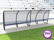 Abri de touche 12 joueurs 6 m en aluminium, hauteur 2 m, certifié FIH