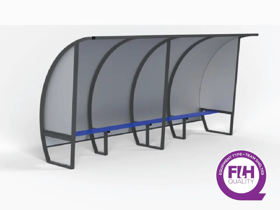 Abri de touche 8 joueurs 4 m en aluminium, hauteur 2 m, certifié FIH