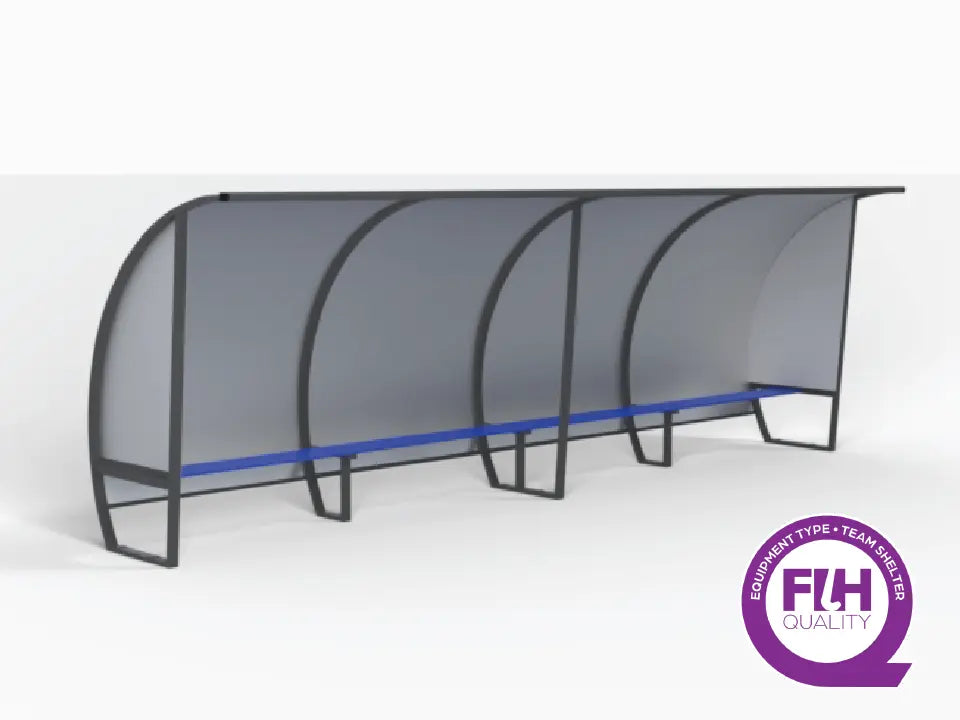 Abri de touche 12 joueurs 6 m en aluminium, hauteur 2 m, certifié FIH