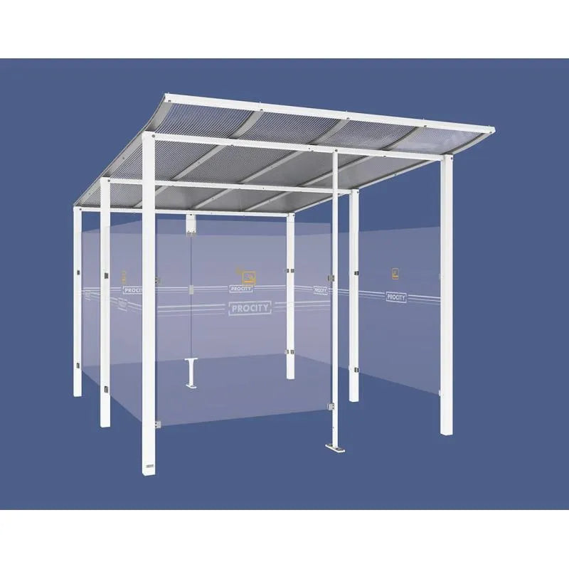 Abri fumeurs aluminium Modulo Procity