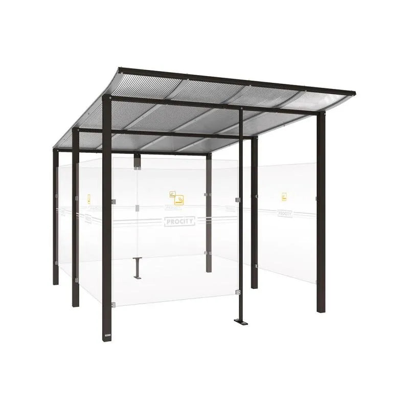 Abri fumeurs aluminium Modulo Procity