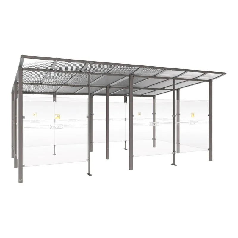 Abri fumeurs aluminium Modulo Procity