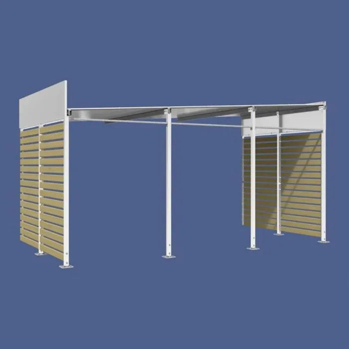 Abri vélos sécurisé Horizon avec bardages en bois Procity