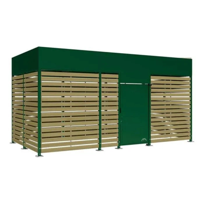 Abri vélos sécurisé Horizon avec bardages en bois Procity