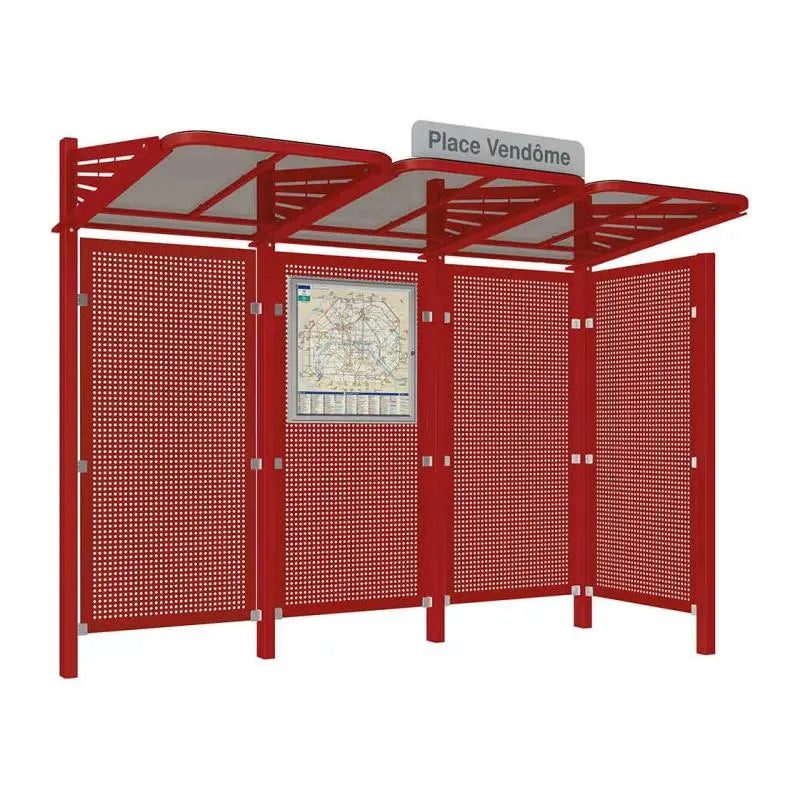 Abribus Conviviale® avec bardages acier Procity