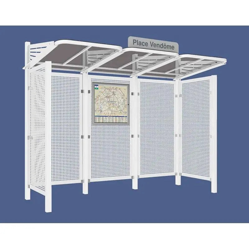 Abribus Conviviale® avec bardages acier Procity