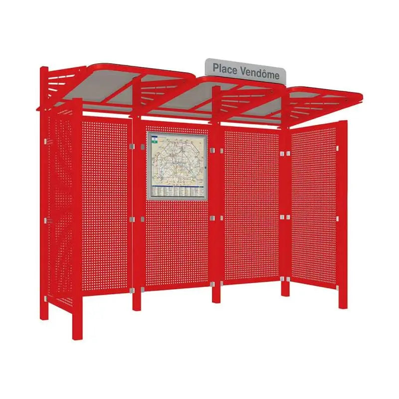 Abribus Conviviale® avec bardages acier Procity