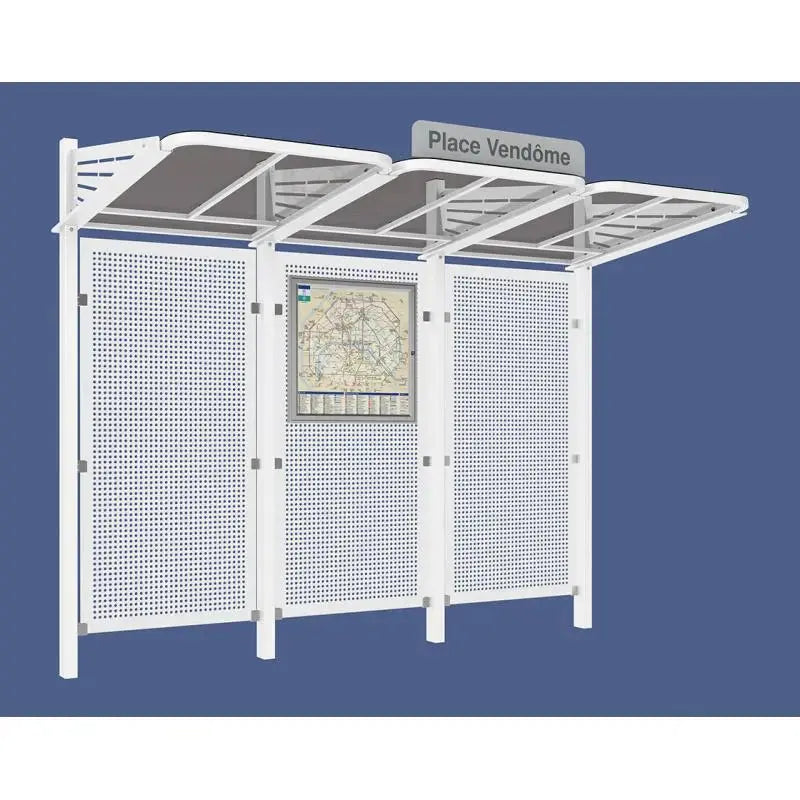 Abribus Conviviale® avec bardages acier Procity