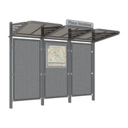 Abribus Conviviale® avec bardages acier Procity