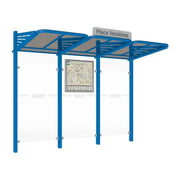 Abribus Conviviale® avec bardages verre Procity