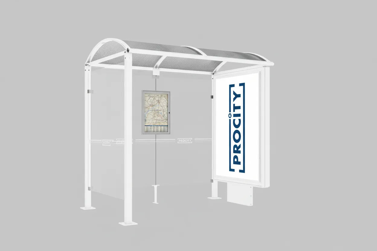Promo station bus Noirmoutier 1 vitrine 2000 + 1 bardage latéral france collectivités