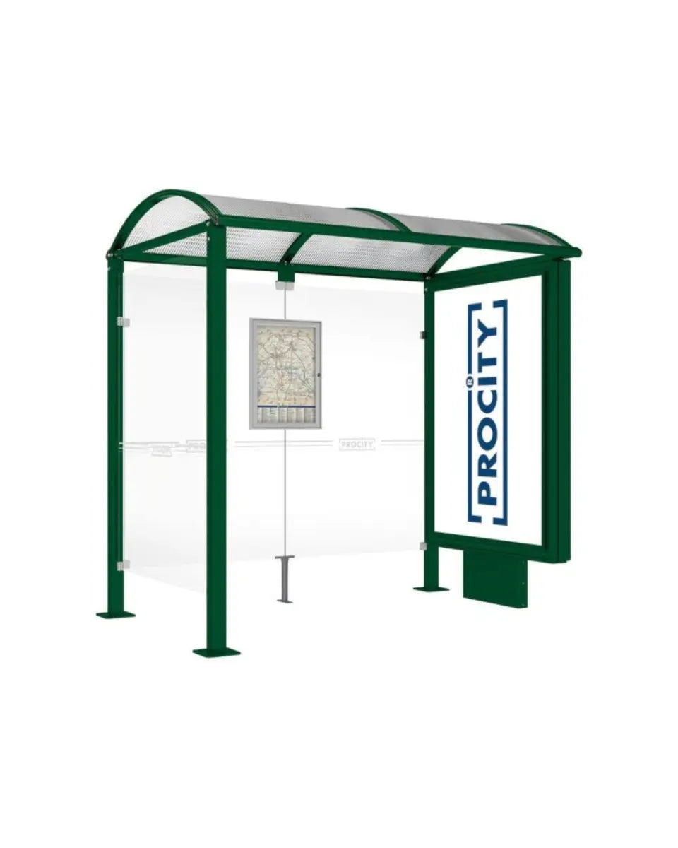 Station de bus Voute avec caisson d'affichage lumineux france collectivités
