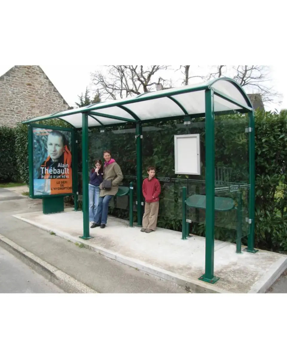 Station de bus Voute avec caisson d'affichage lumineux - France Collectivités