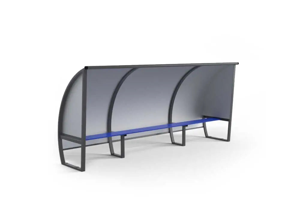 Abri de touche 7 places 3,50 m aluminium, hauteur 1,60 m ou 2 m
