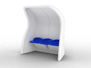 Abri de touche monobloc composite, standard 1,67 m ou premium 2 m, 3 à 10 places