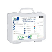 Coffret de secours à dotation renforcée Agroalimentaire Restauration 8/12 personnes Farmor AGR 2040 PP, pansements bleus détectables