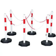 kit de poteau à chaîne rouge-blanc france collectivités