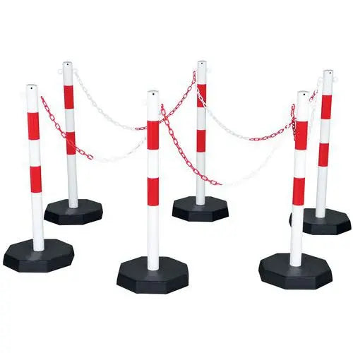 kit de poteau à chaîne rouge-blanc france collectivités