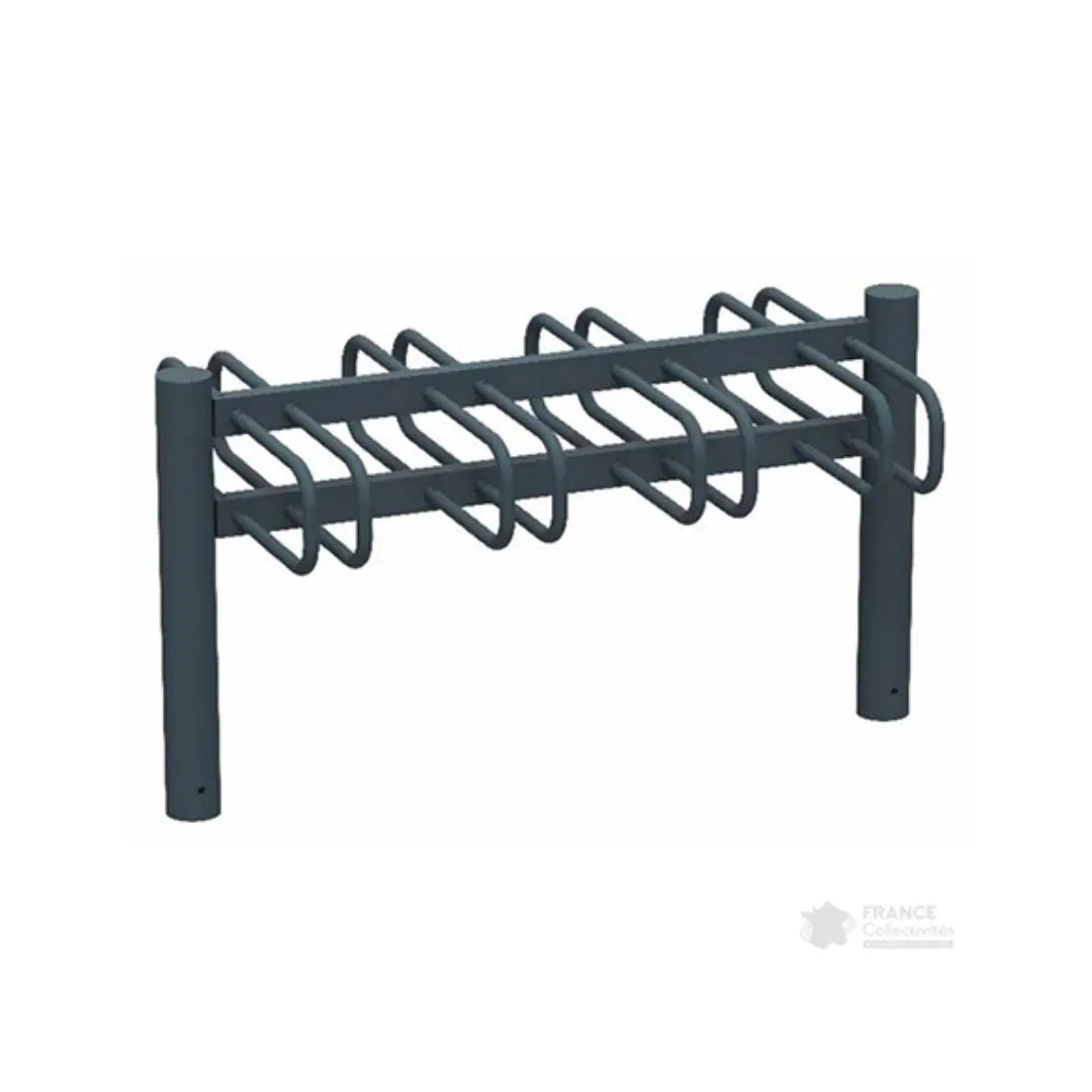 Appui-vélos 2 x 4 arceaux finition mat Cyclo - France Collectivités