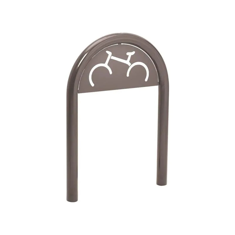 Appui vélo, avec signalétique cyclisme, scellement direct diamètre 60mm gris city