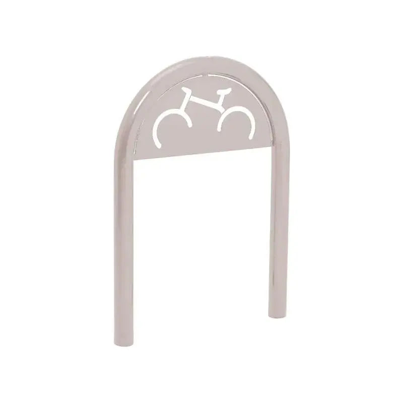 Appui vélo, avec signalétique cyclisme, scellement direct diamètre 60mm gris clair