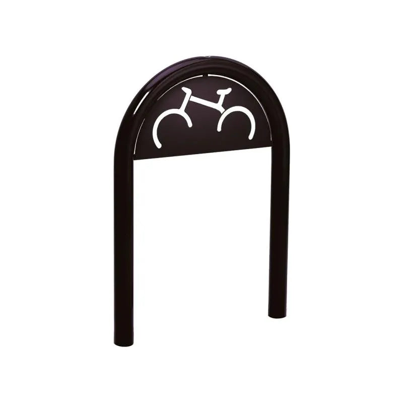 Appui vélo, avec signalétique cyclisme, scellement direct diamètre 60mm noir