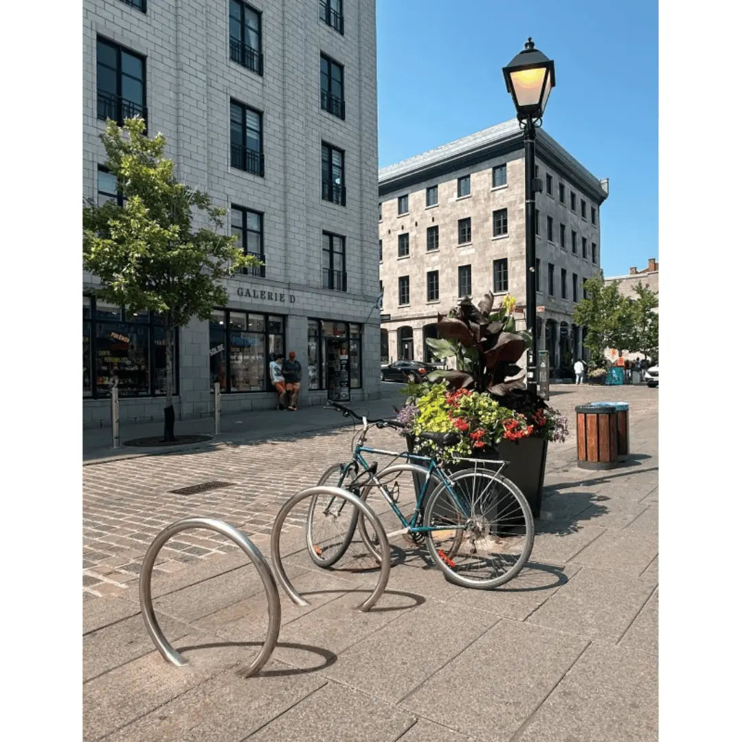 Arceau vélo en inox - support rond - France Collectivités