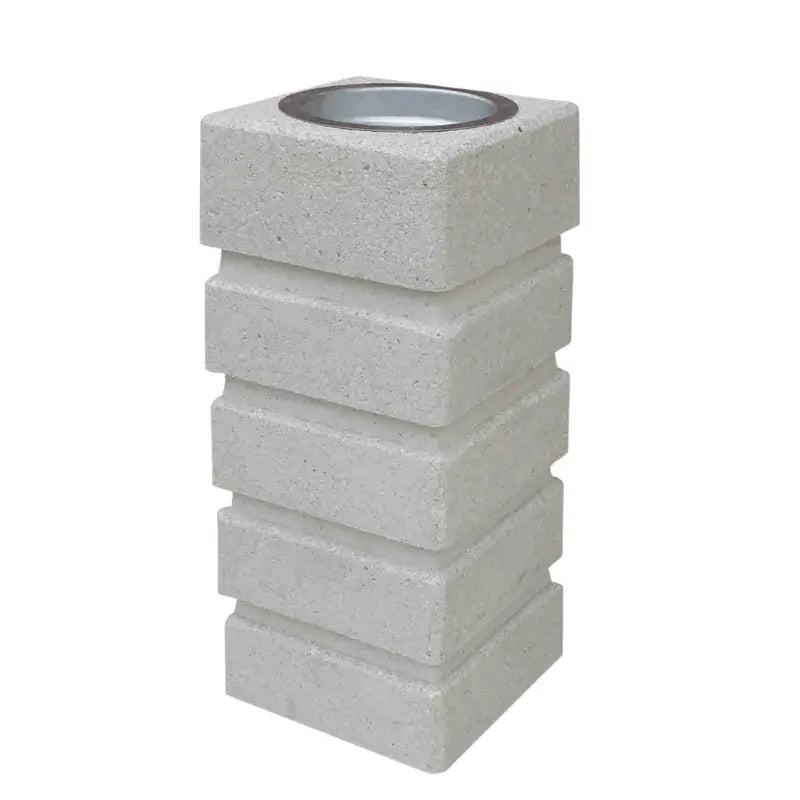 Cendrier béton avec coupelle inox 1,5L Ares - France Collectivités