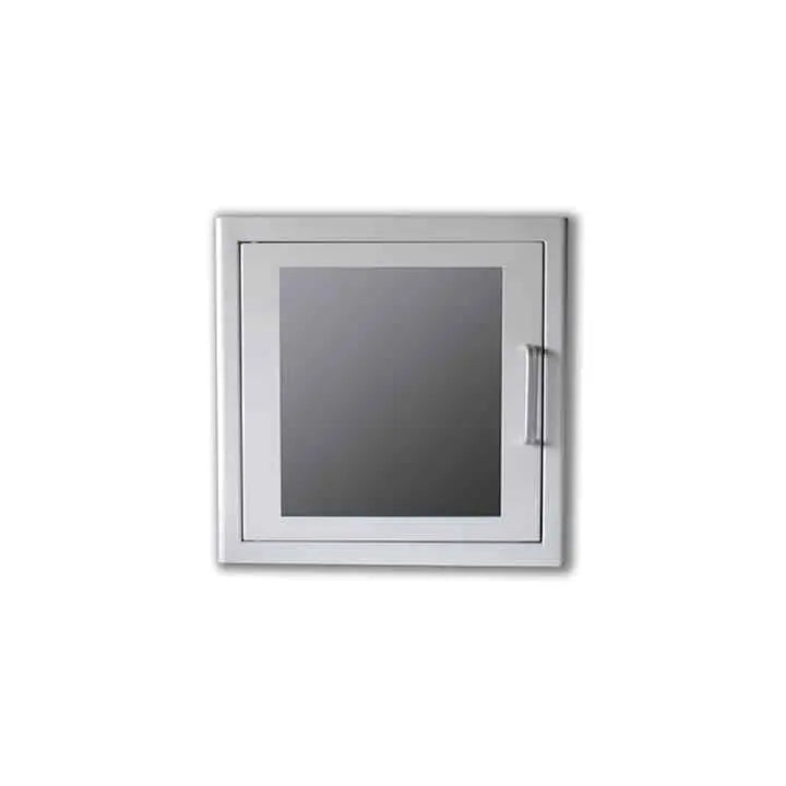 Armoire murale d'intérieur Farmor en métal blanc pour défibrillateur, avec alarme à l'ouverture de la porte