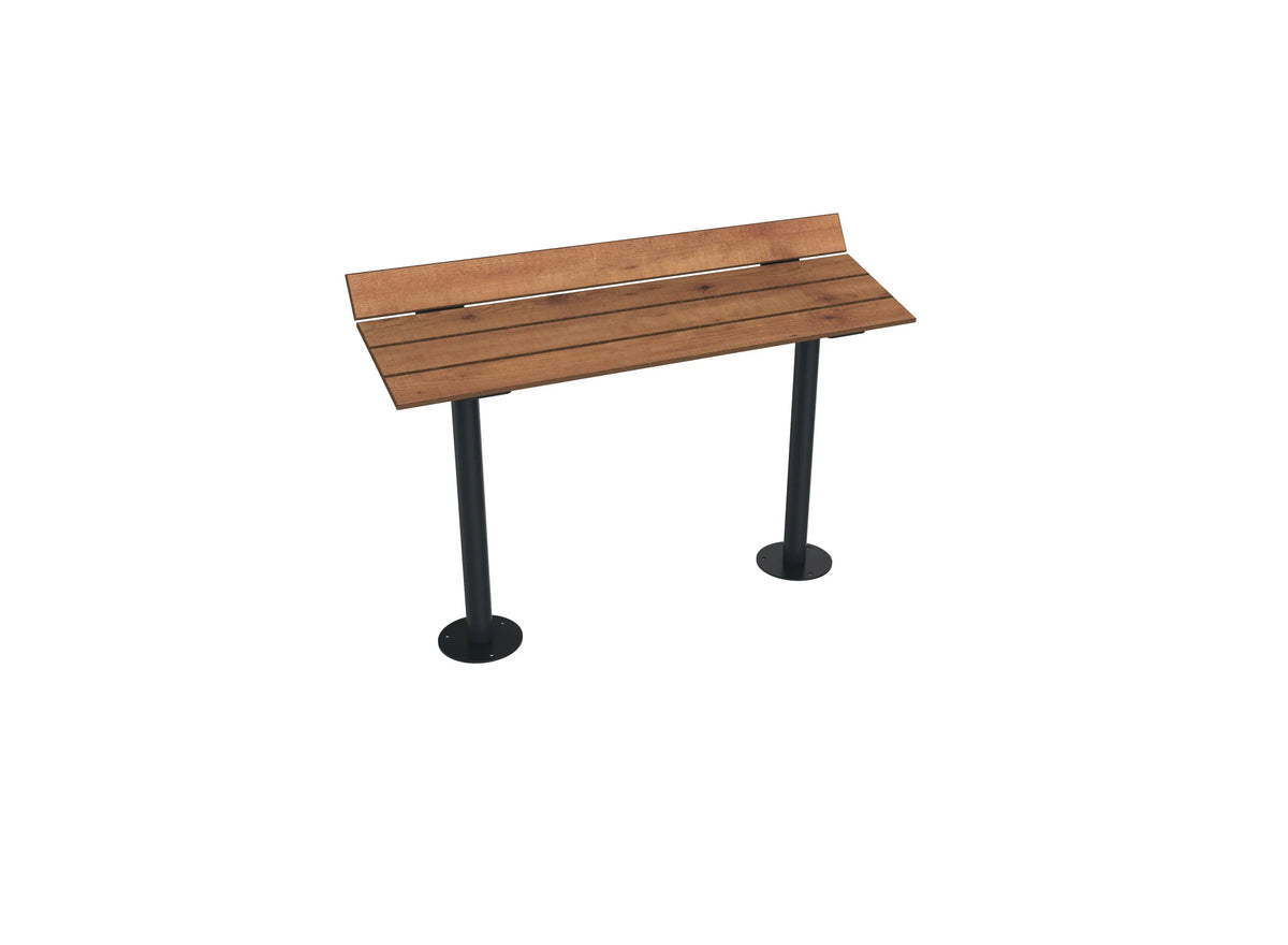 Appui assis-debout Nairobi 1,25 m en compact teinte pin tyrol