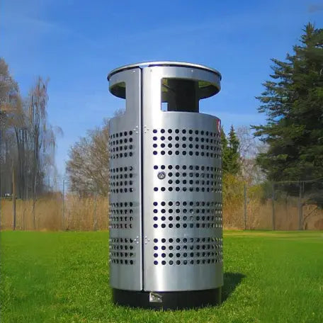 Corbeille inox vigipirate 80L Australia Perforée