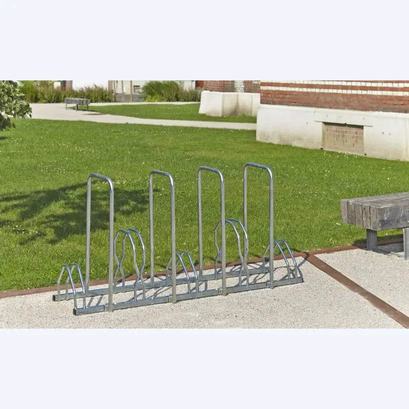 Support cycle râtelier 2 niveaux 4 arceaux - 5 places - France Collectivités