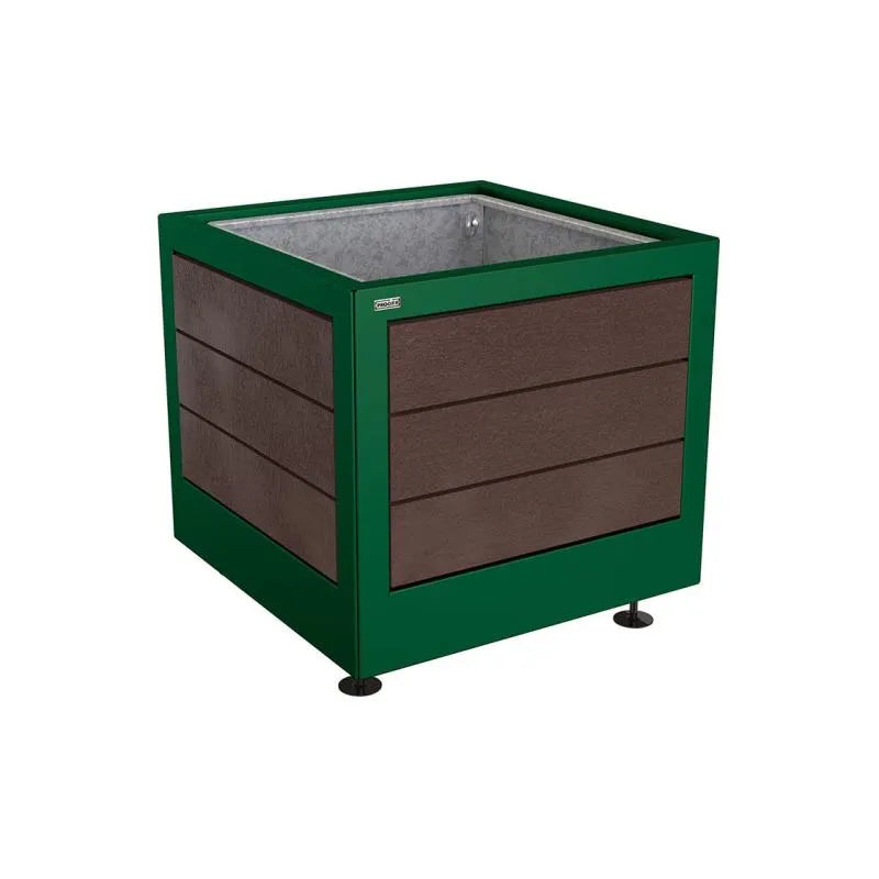 Bac à palmier acier et plastique recyclé Silaos Procity