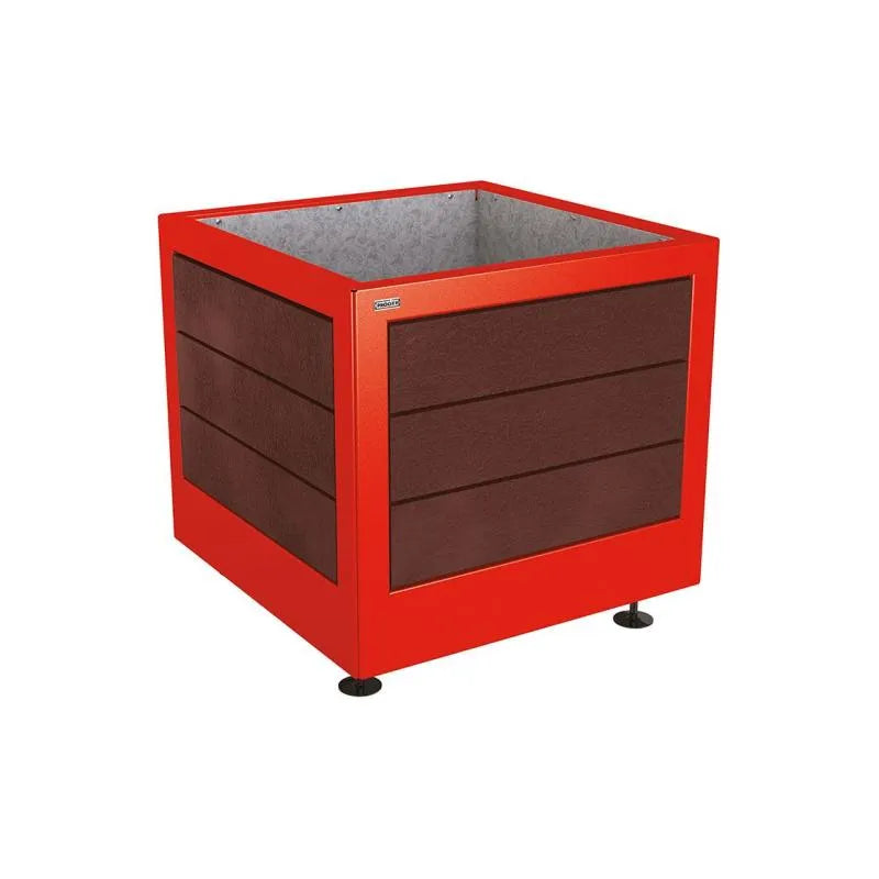 Bac à palmier acier et plastique recyclé Silaos Procity
