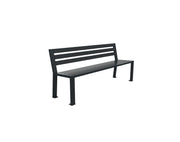 Banc Berlin 3 places en acier tubulaire gris anthracite RAL 7016