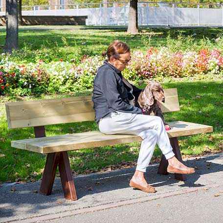 Banc bois naturel Olea