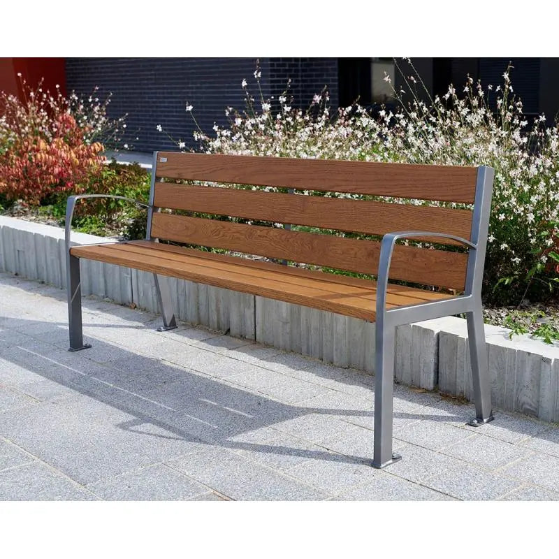 Banc bois et acier Silaos