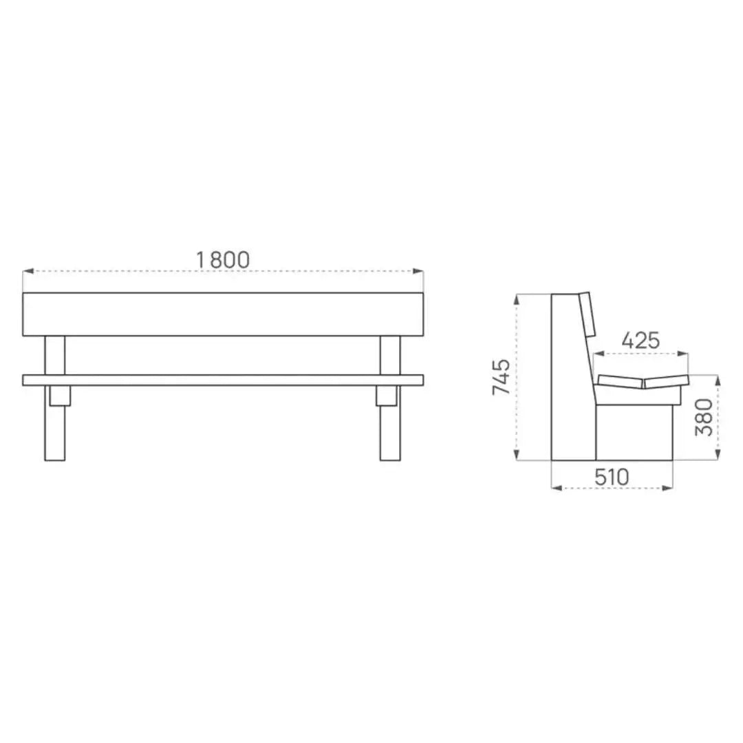 Banc en bois Lille