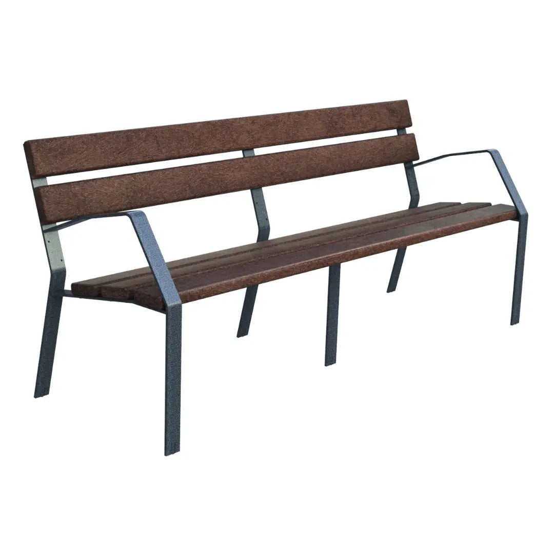 Banc Modo-08 recyclé en polymère / Acier