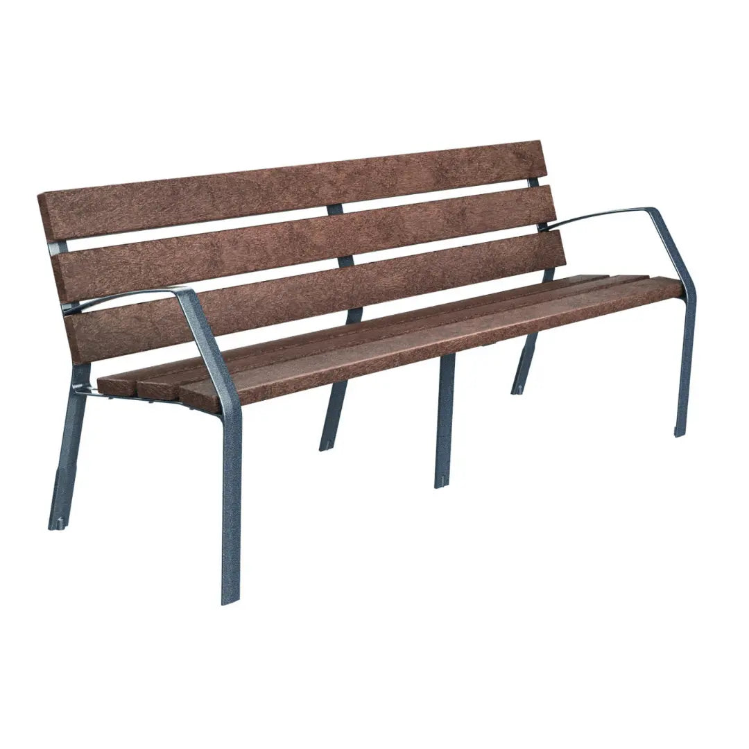 Banc Modo-08 recyclé en polymère / Fonte