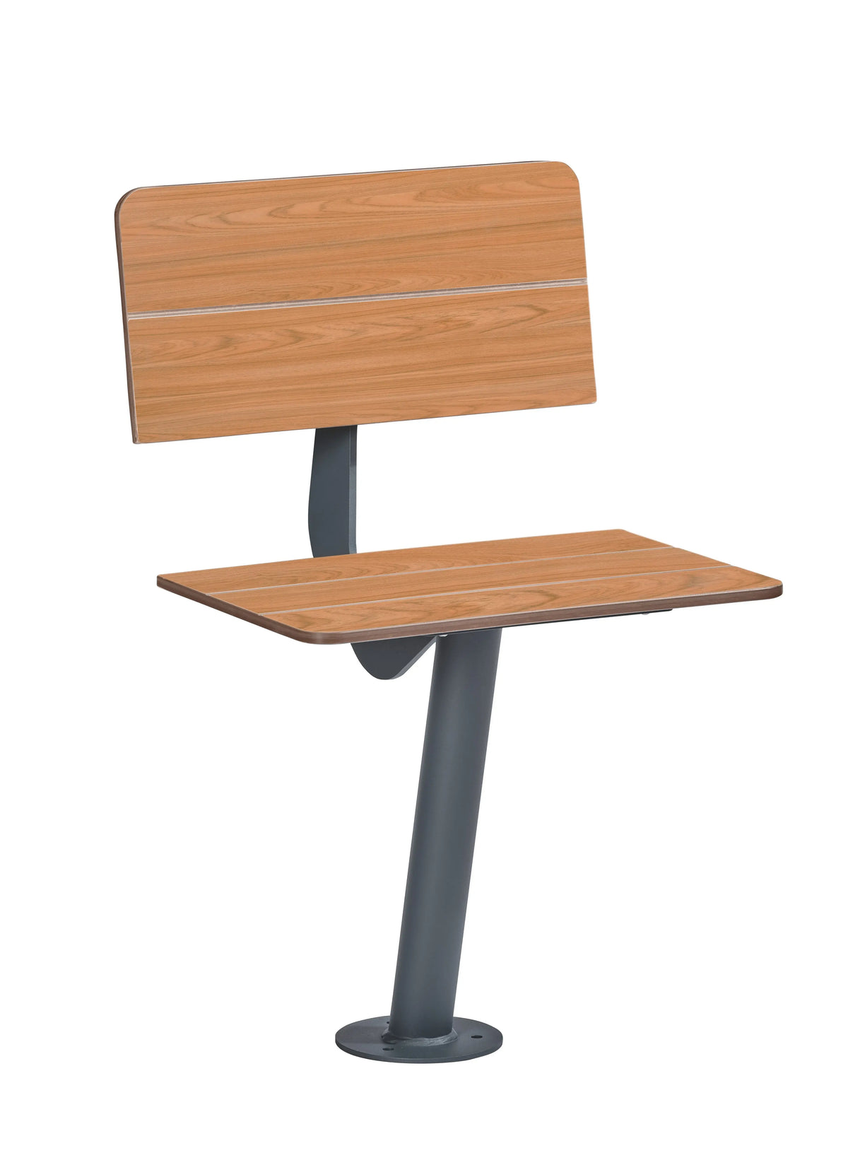 Assise individuelle Buton Nairobi aspect teck avec dossier, angles arrondis