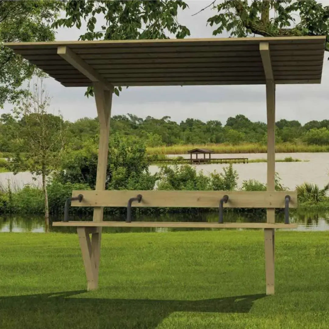 Banc en bois avec ombrelle Londre