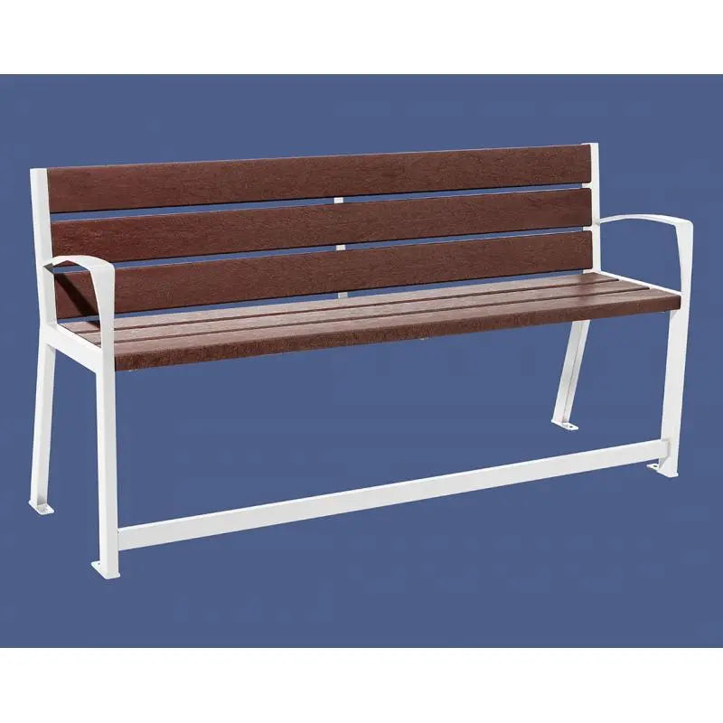 Banc plastique recyclé et acier Silaos® spécial sénior