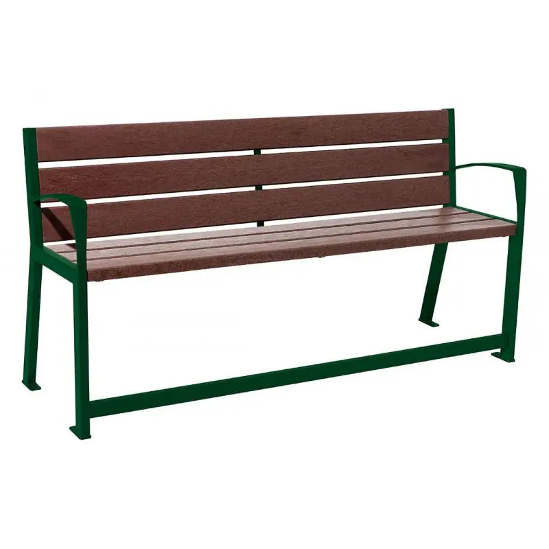 Banc plastique recyclé et acier Silaos® spécial sénior