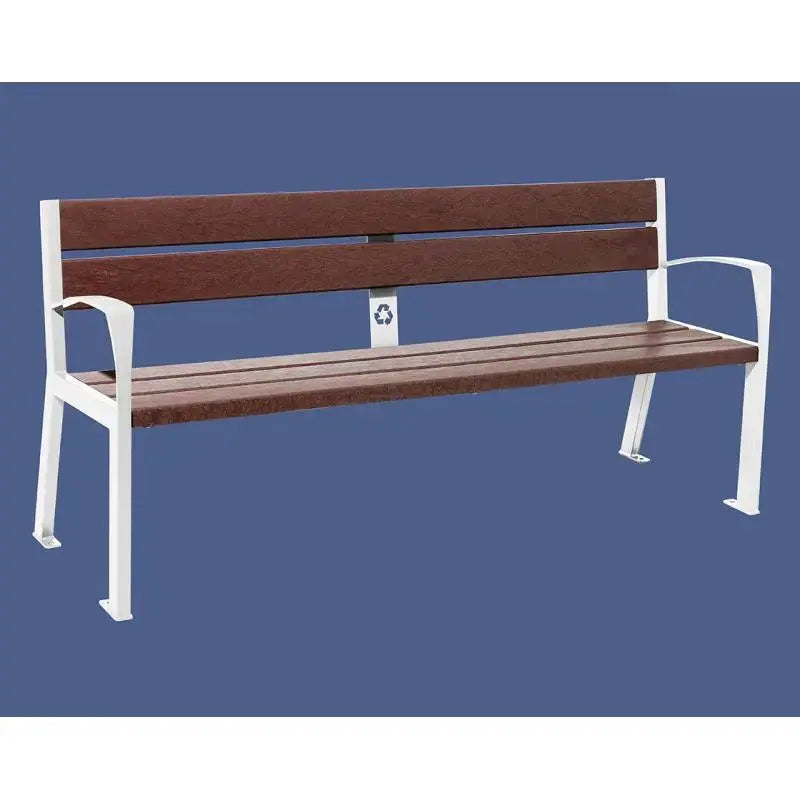 Banc plastique recyclé et acier Silaos