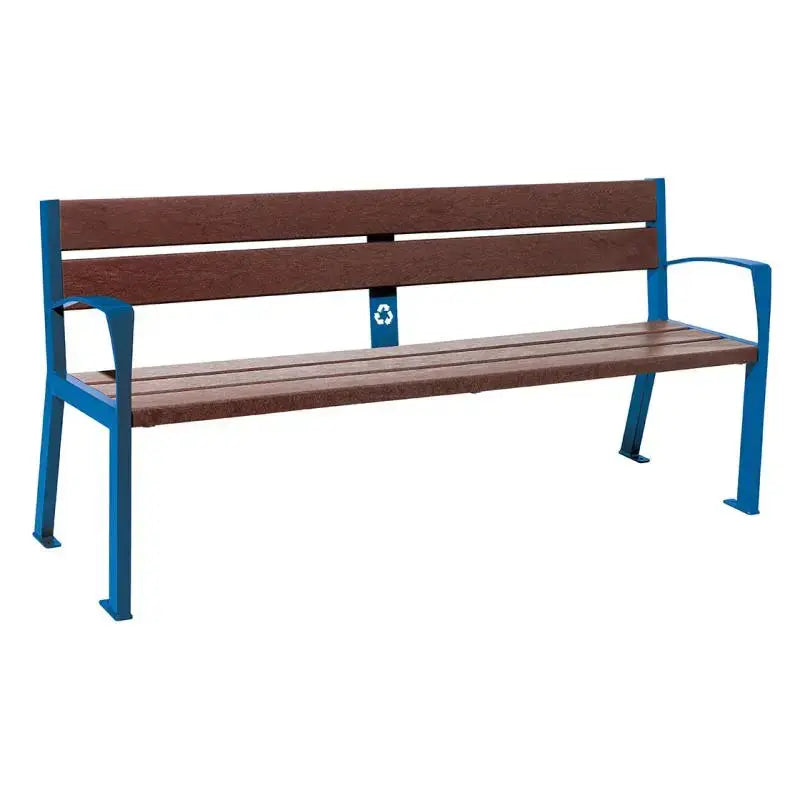 Banc plastique recyclé et acier Silaos