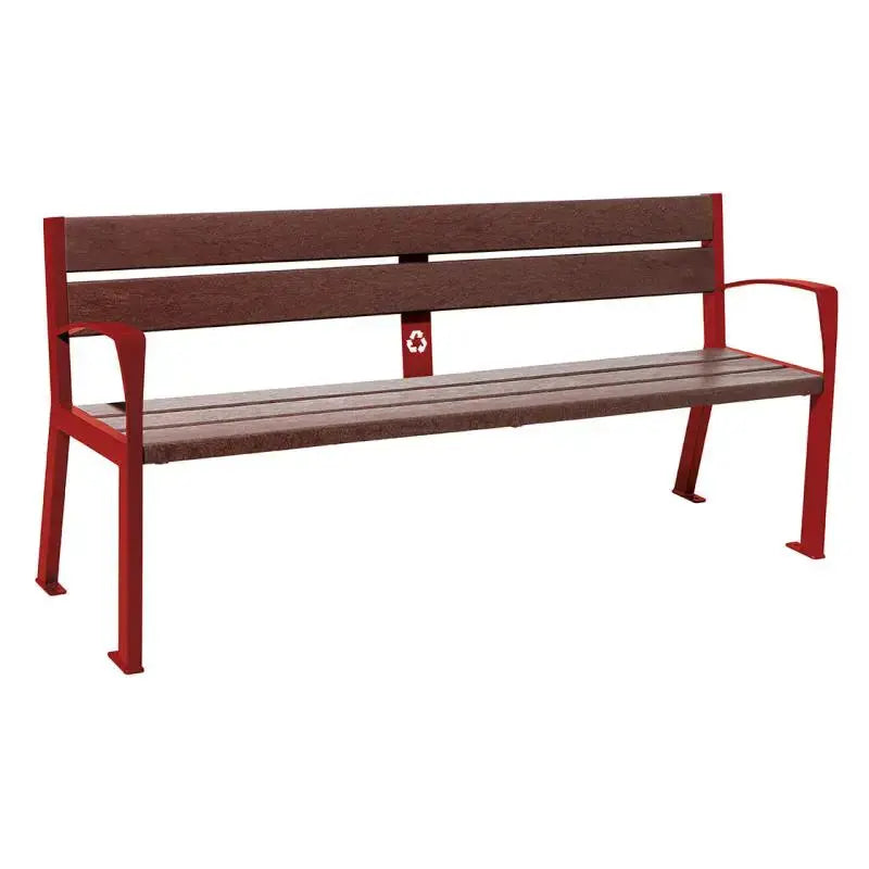 Banc plastique recyclé et acier Silaos