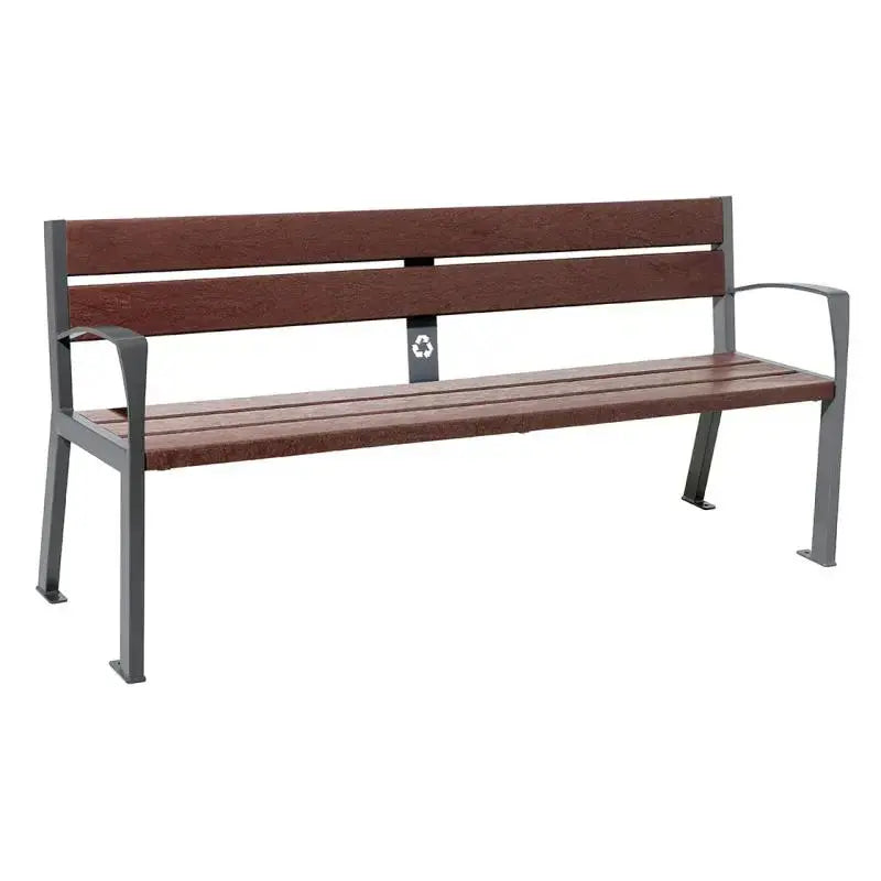 Banc plastique recyclé et acier Silaos