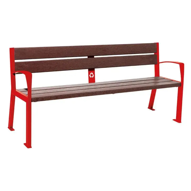 Banc plastique recyclé et acier Silaos